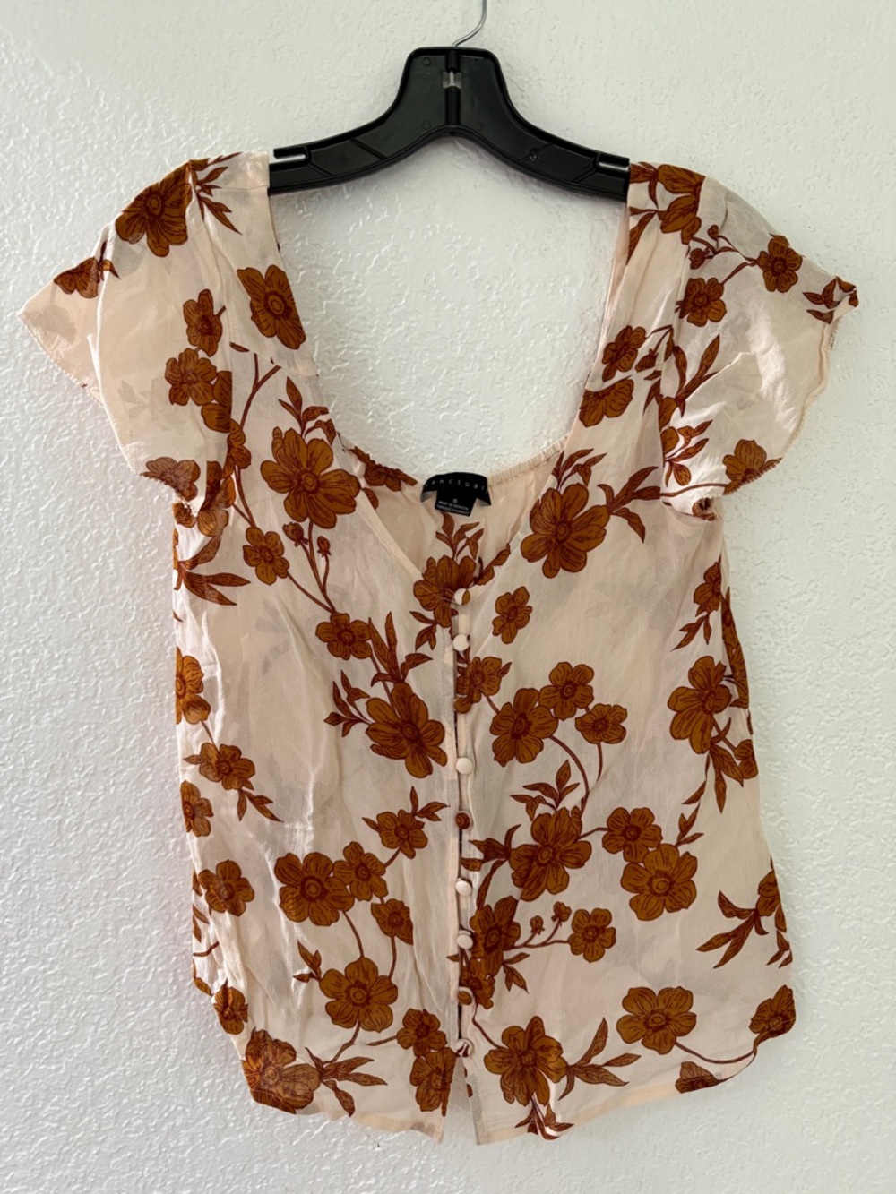 Sanctuary Feminine Floral Off the Shoulder Top Size Small